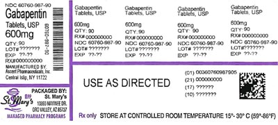 987-90 (Gabapentin 60760 987 90)
